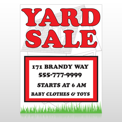 House In Grass 548 Custom Sign