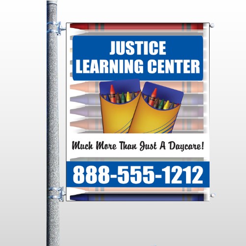 Crayons 184 Pole Banner