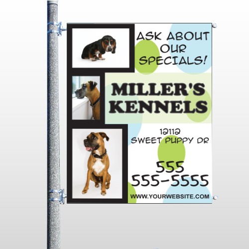 Dog Kennels 300 Pole Banner
