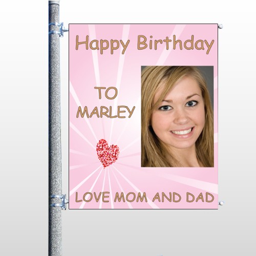 Happy Birthday Marley 10 Pole Banner