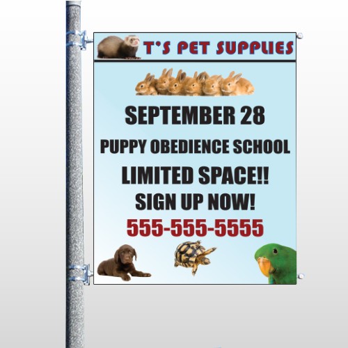Pet Supplies 305 Pole Banner 