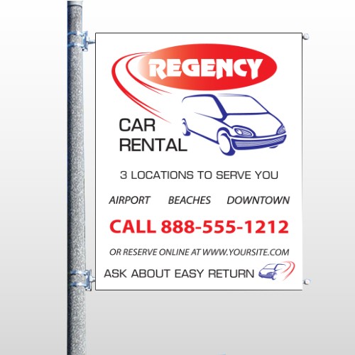 Rental Car 39 Pole Banner
