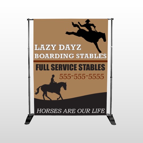 Boarding Stables 304 Pocket Banner Stand