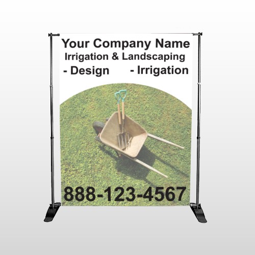 Wheel Barrow 261 Pocket Banner Stand