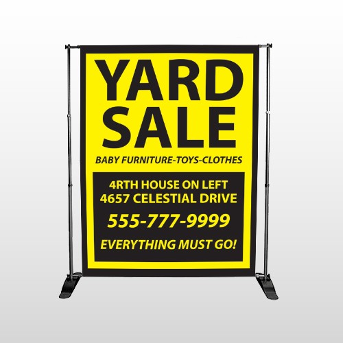 Yellow Black 551 Pocket Banner Stand