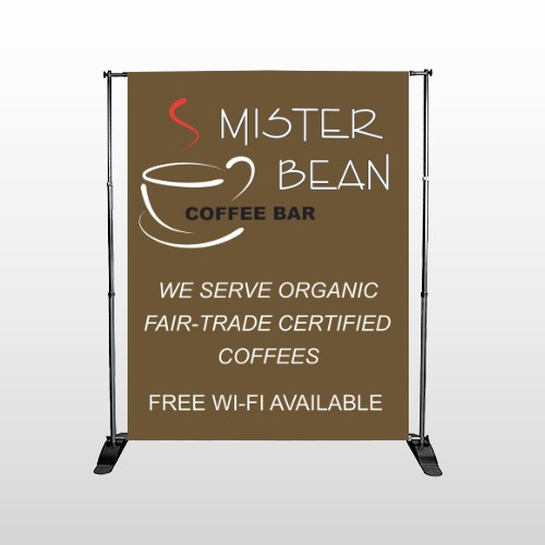 Coffee Bar 27 Pocket Banner Stand