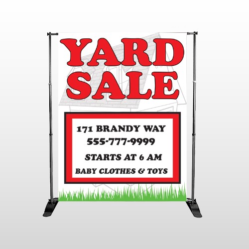 House In Grass 548 Pocket Banner Stand