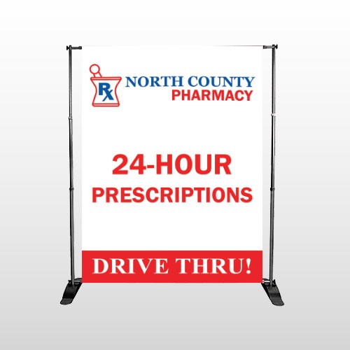 Pharmacy 333 Pocket Banner Stand