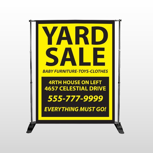 Yellow Black 551 Pocket Banner Stand