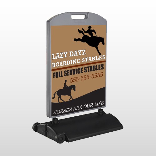 Boarding Stables 304 Wind Frame Sign