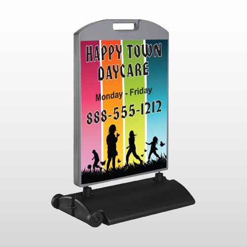 Happy Town 181 Wind Frame Sign