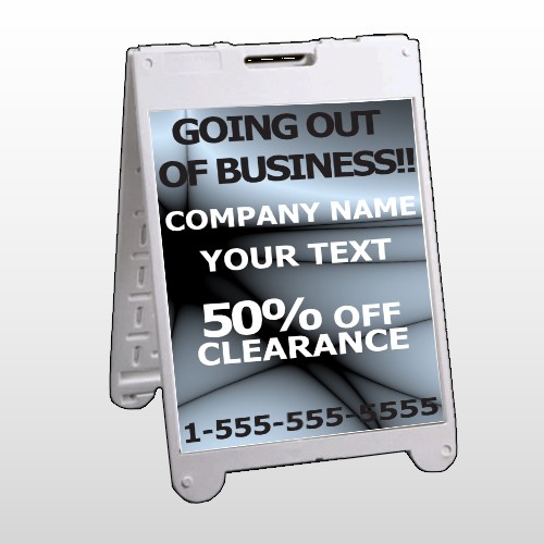 Gray Going Out of Business 12 A Frame Sign