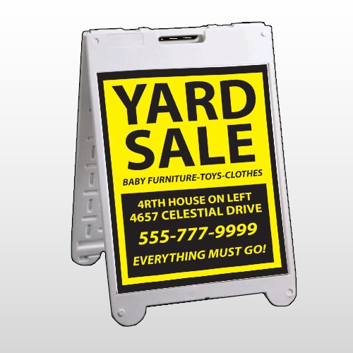 Yellow Black 551 A Frame Sign