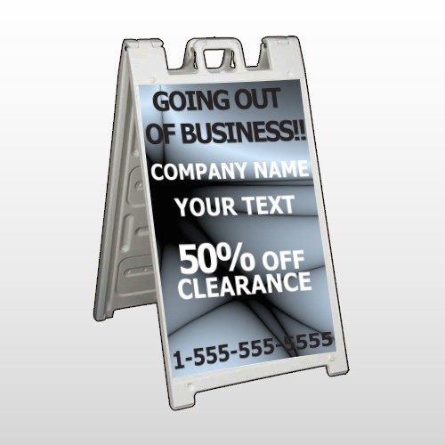 Gray Going Out of Business 12 A Frame Sign