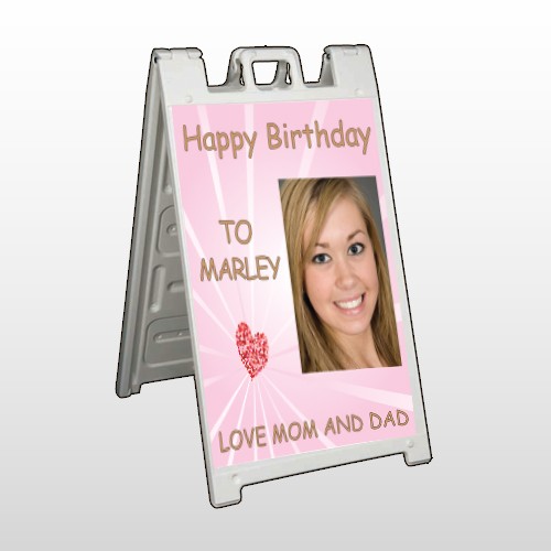 Happy B-Day Marley 10 A Frame Sign