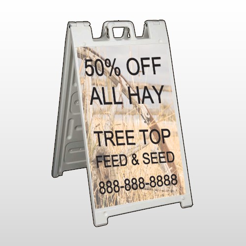 Wood Wheel 413 A Frame SignTemplate