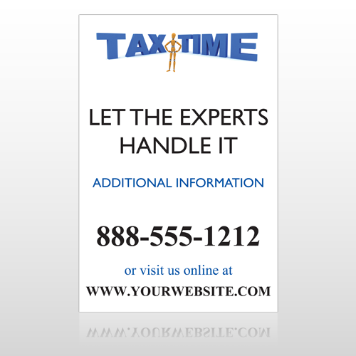 Tax Time 171 Custom Sign