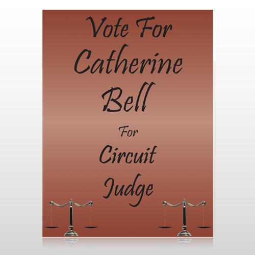 Vote Scale Judge 264 Custom Sign