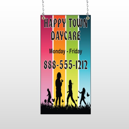Happy Town 181 Window Sign