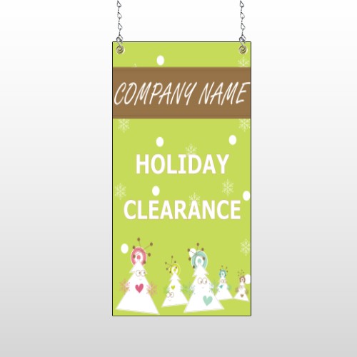 Holiday Clearance 13 Window Hanging Sign