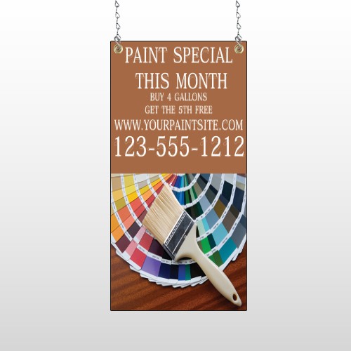 Paint Brushes 256 Window Sign