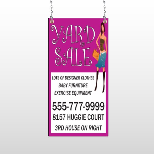 Pink Girl Sale 552 Window Sign