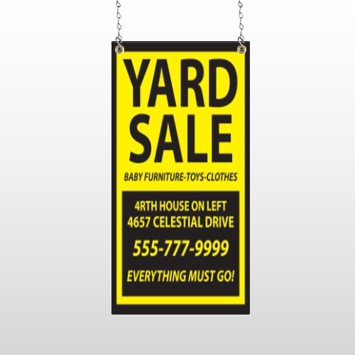 Yellow Black 551 Window Sign