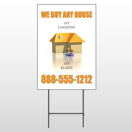 Animated House Family 251 Wire Frame Sign