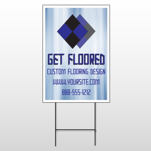 Blue Checker 249 Wire Frame Sign