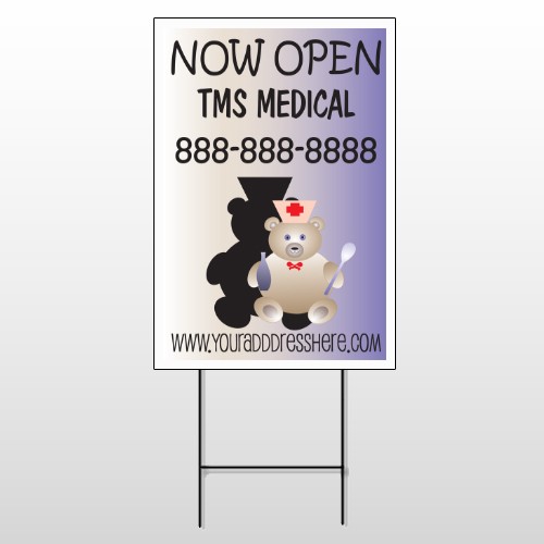 Nurse Bear 504 Wire Frame Sign