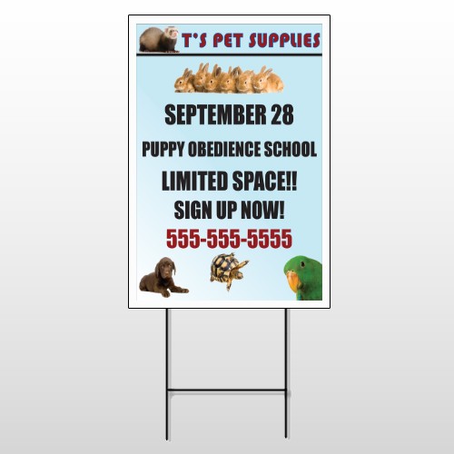 Pet Supplies 305 Wire Frame Sign