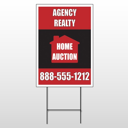 Red House Auction 252 Wire Frame Sign
