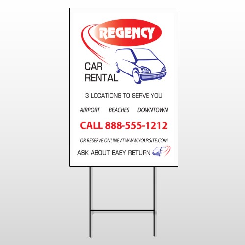 Rental Car 39 Wire Frame Sign