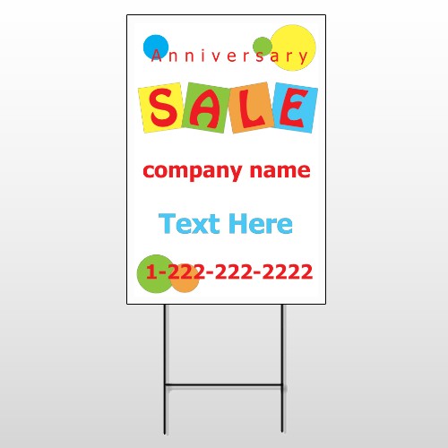Square Circle Sale 15 Wire Frame Sign