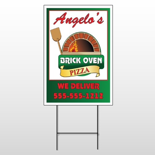 Pizza 129 Wire Frame Sign