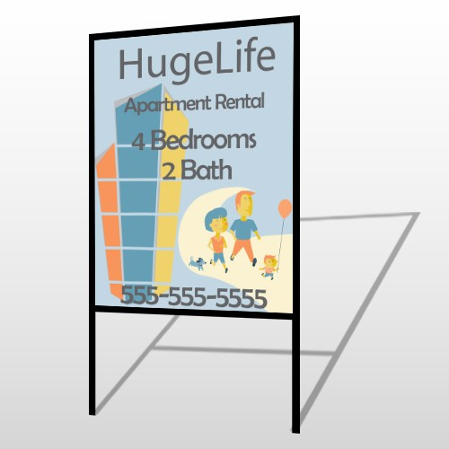 Apartment Building 29 H-Frame Sign