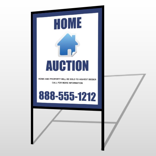 Blue House Auction 253 H-Frame Sign