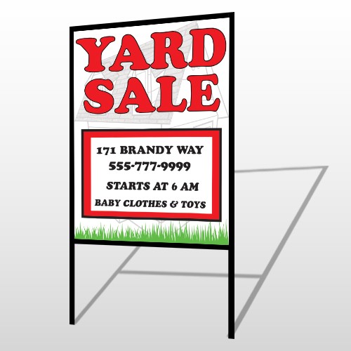 House In Grass 548 H Frame Sign