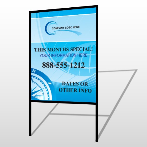 North Compass 148 H-Frame Sign