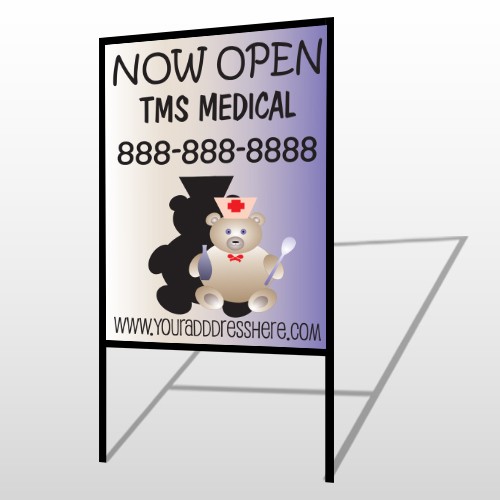 Nurse Bear 504 H-Frame Sign