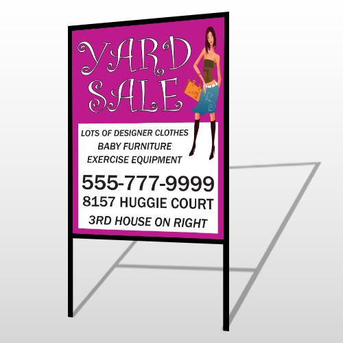 Pink Girl Sale 552 H-Frame Sign 