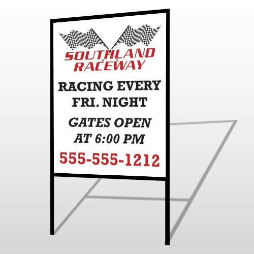 Racetrack 31 H-Frame Sign