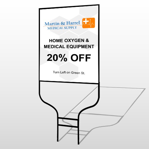 Home Oxygen 139 Round Rod Sign