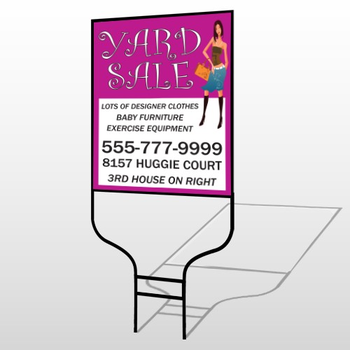 Pink Girl Sale 552 Round Rod Sign