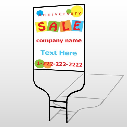 Square Circle Sale 15 Round Rod Sign