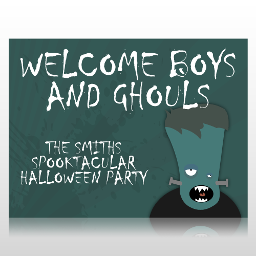 Welcome Boys & Ghouls Halloween Sign Panel