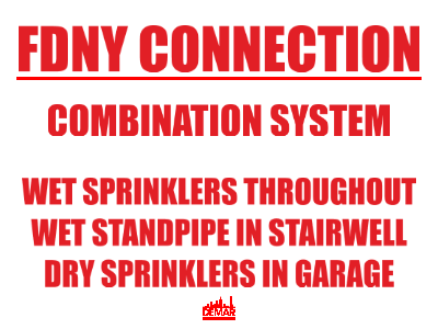 Demar Plumbing 12"w x 9"h Aluminum Sign w/Rounded Corners Dry Sprinklers