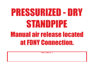 Demar Plumbing 12"w x 9"h Aluminum Sign w/Rounded Corners Manual Air Release