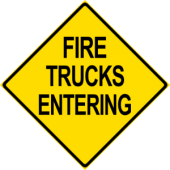 Fire Trucks Entering