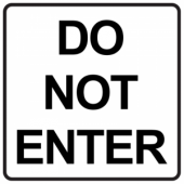 Do Not Enter